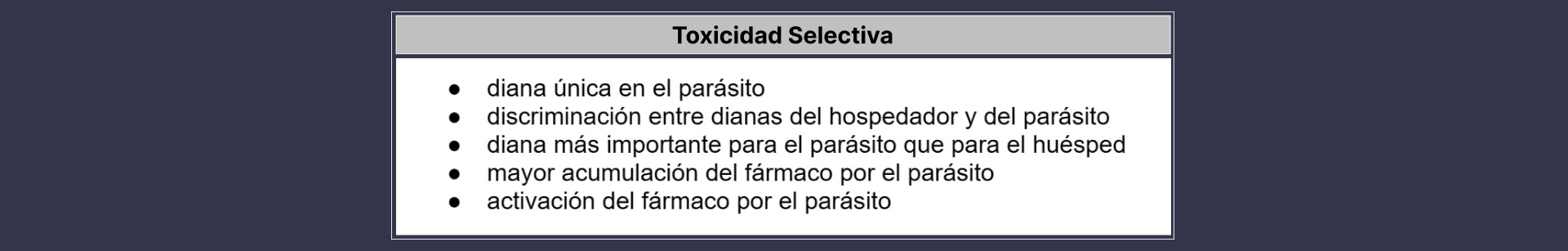 Mecanismos de Acción
