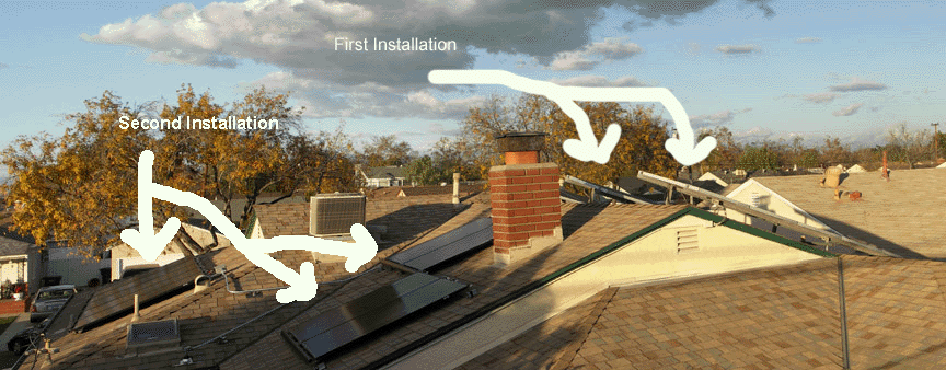 paneles fotovoltaicos instalados en un techo